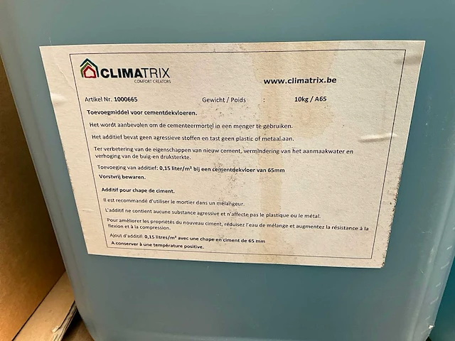 Climateix 1000665 bindmiddel cementdekvloeren (8x) - afbeelding 2 van  3