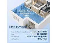 Climatiseur mobile climatiseur avec tuyau d'évacuation 3 en 1 - afbeelding 5 van  6