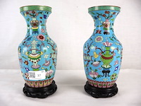 Cloisonne vaas (x2) - afbeelding 1 van  6