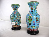 Cloisonne vaas (x2) - afbeelding 2 van  6