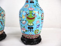 Cloisonne vaas (x2) - afbeelding 3 van  6