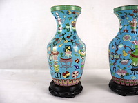 Cloisonne vaas (x2) - afbeelding 4 van  6
