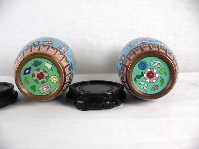 Cloisonne vaas (x2) - afbeelding 6 van  6