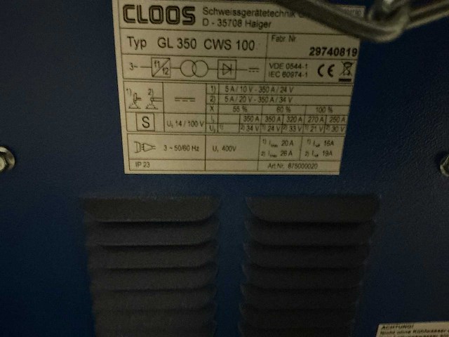 Cloos gl350 lasapparaat - afbeelding 6 van  6