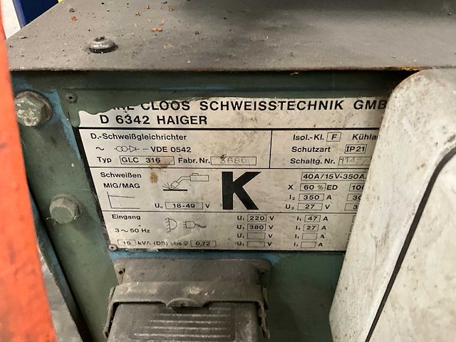 Cloos glc 316 mobiel mig/mag lasapparaat - afbeelding 3 van  13