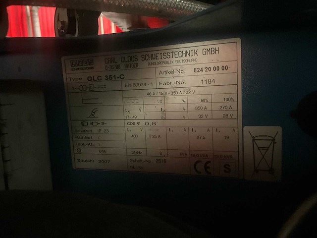 Cloos glc 351-c mobiel mig/mag lasapparaat - afbeelding 3 van  13