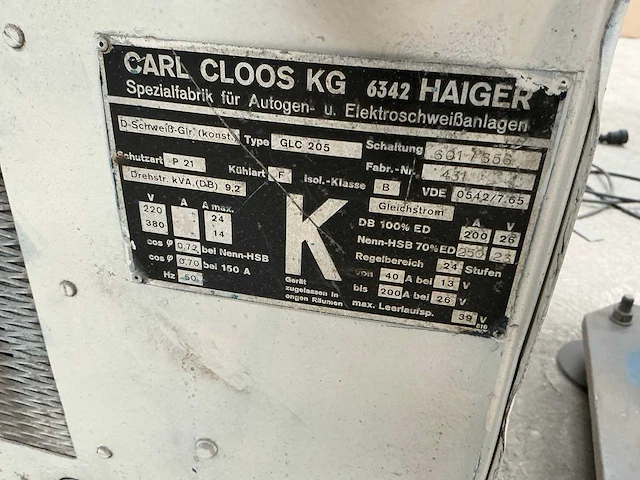 Cloos glc205 lasapparaat - afbeelding 3 van  4