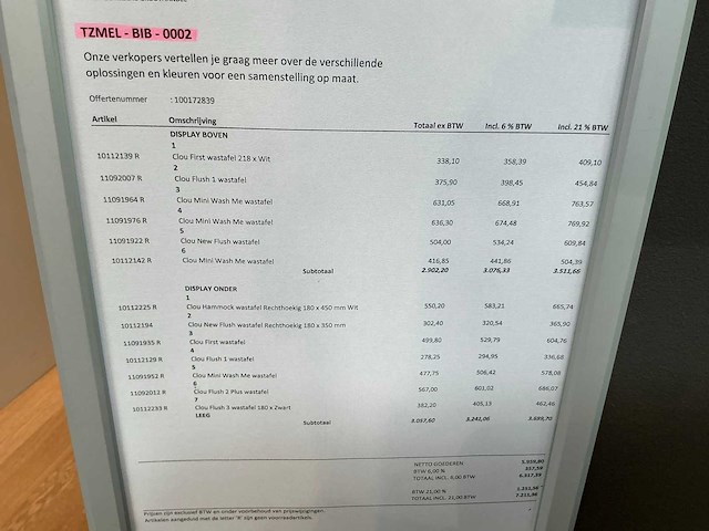 Clou wastafel (13x) - afbeelding 3 van  3