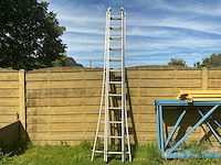 Clovan 3m50 uitschuifbaar tot 10 meter ladder en trap - afbeelding 1 van  4