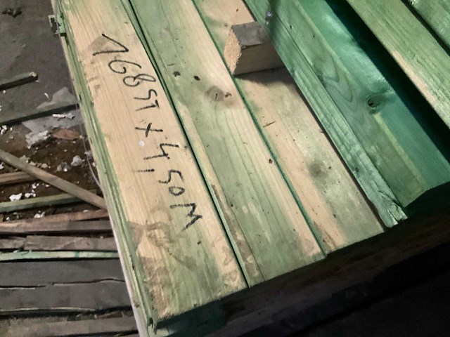 Cls houten balken 4,50 meter lengte (168x) - afbeelding 2 van  10