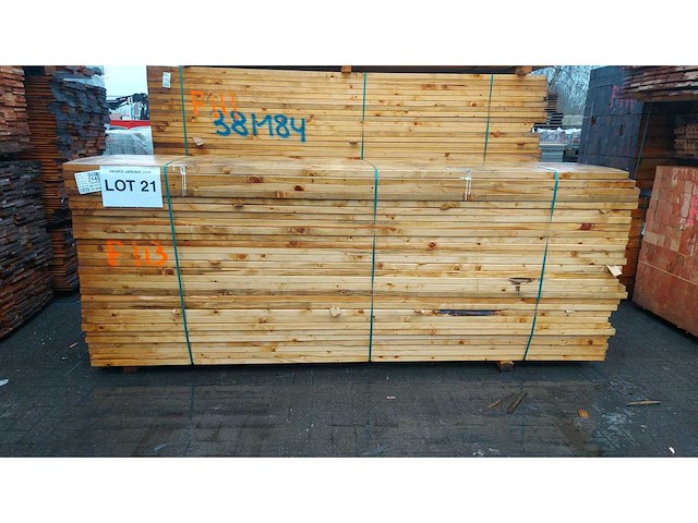 Cls houten kepers 3000x184x38mm 145 stuks - afbeelding 1 van  3