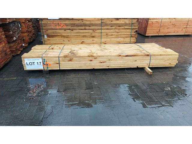 Cls houten kepers 3000x184x38mm 35 stuks - afbeelding 1 van  3