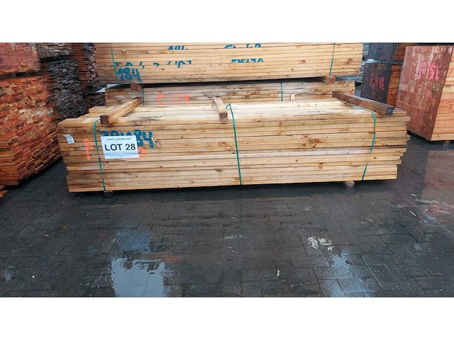 Cls houten kepers 3000x184x38mm 77 stuks - afbeelding 1 van  3