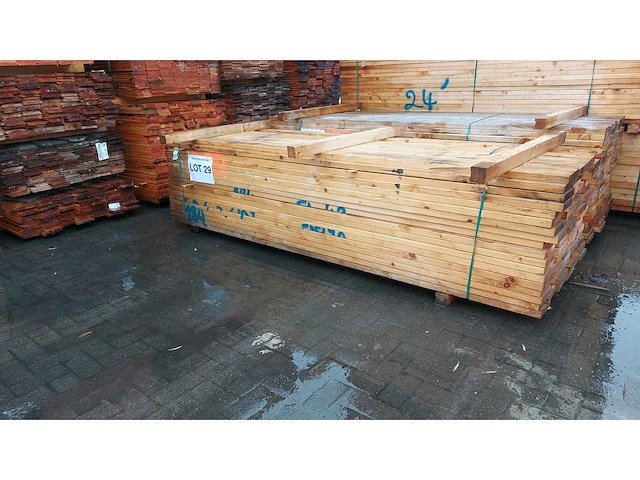 Cls houten kepers 3000x184x38mm 89 stuks - afbeelding 1 van  3
