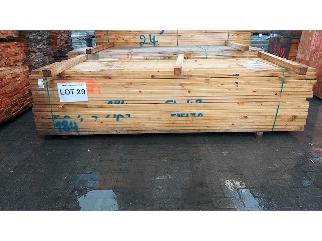 Cls houten kepers 3000x184x38mm 89 stuks - afbeelding 3 van  3