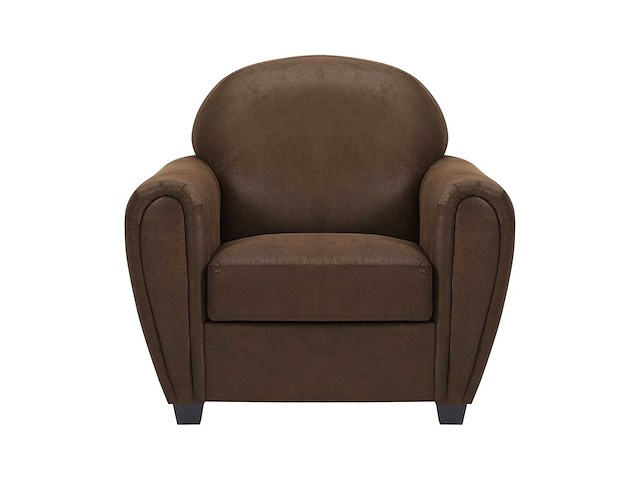 Club-aged leren microvezelfauteuil - afbeelding 1 van  2
