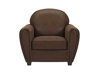 Club-aged leren microvezelfauteuil - afbeelding 1 van  2