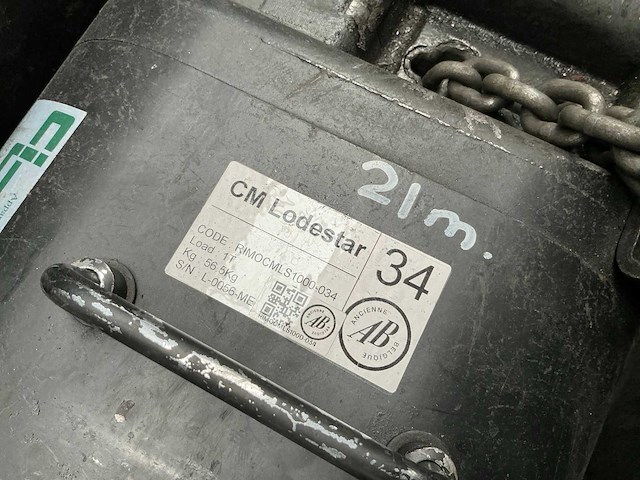 Cm lodestar 1t elektrische kettingtakel (2x) - afbeelding 5 van  7