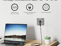 Cnbingo glazen schuko-contactdoos met usb-poorten (4 stuks) - afbeelding 4 van  4