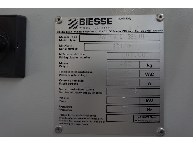 Cnc-machine biesse - afbeelding 13 van  14
