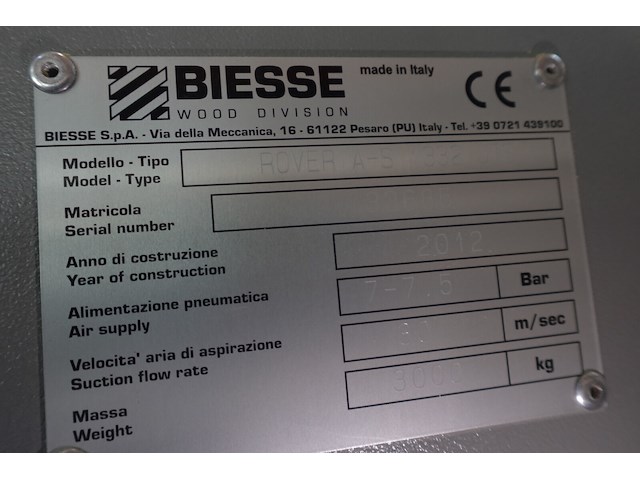 Cnc-machine biesse - afbeelding 14 van  14
