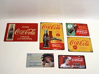 Coca cola blikken reclame (x6) - afbeelding 1 van  6