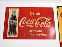 Coca cola blikken reclame (x6) - afbeelding 2 van  6
