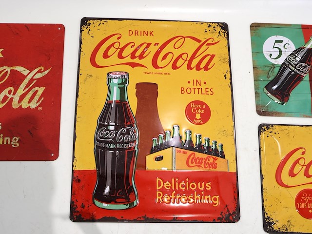 Coca cola blikken reclame (x6) - afbeelding 3 van  6