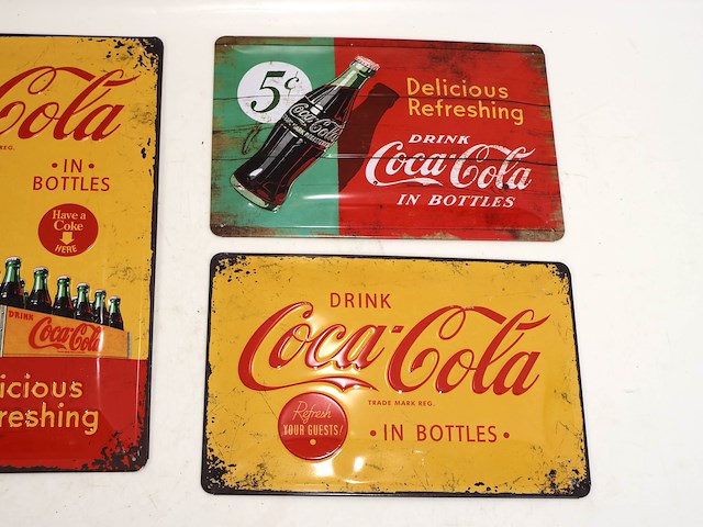 Coca cola blikken reclame (x6) - afbeelding 4 van  6