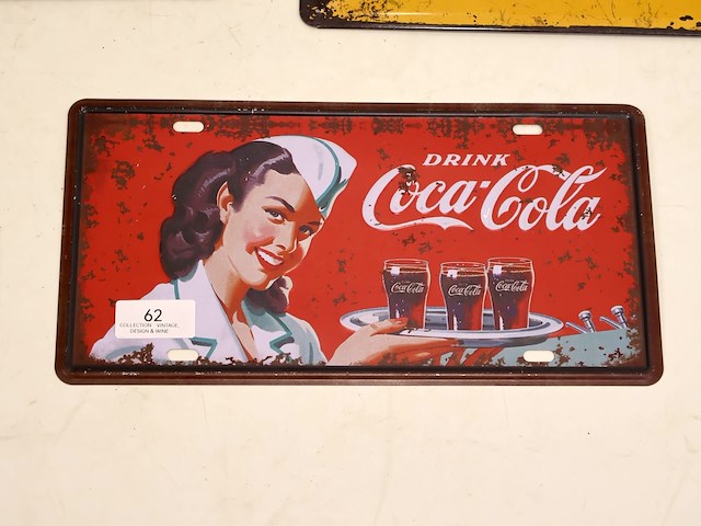 Coca cola blikken reclame (x6) - afbeelding 6 van  6