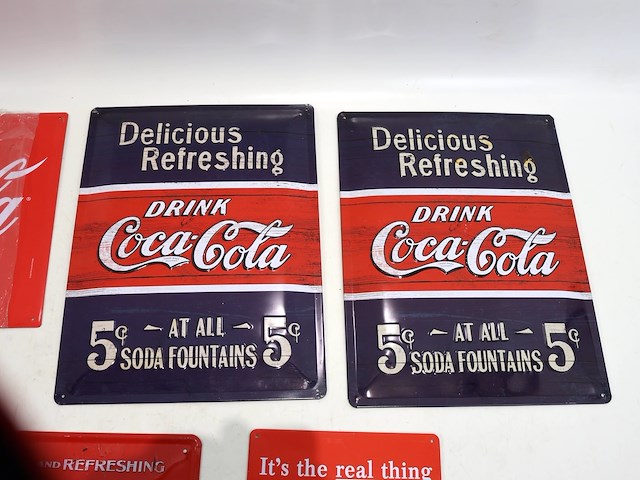 Coca cola blikken reclame (x6) - afbeelding 5 van  6