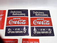 Coca cola blikken reclame (x6) - afbeelding 5 van  6