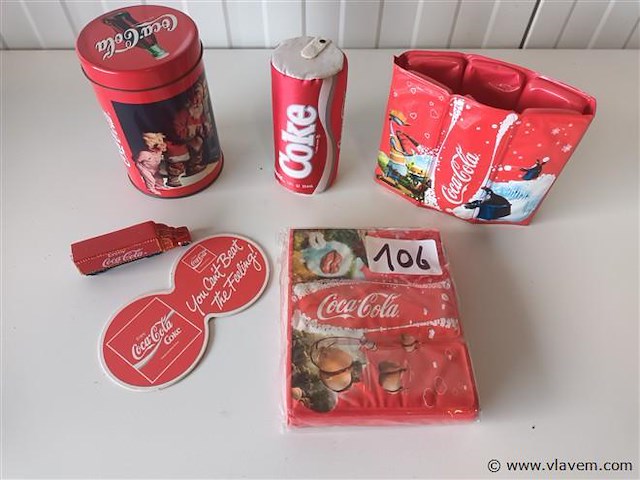Coca cola items. 6 stuks - afbeelding 1 van  5