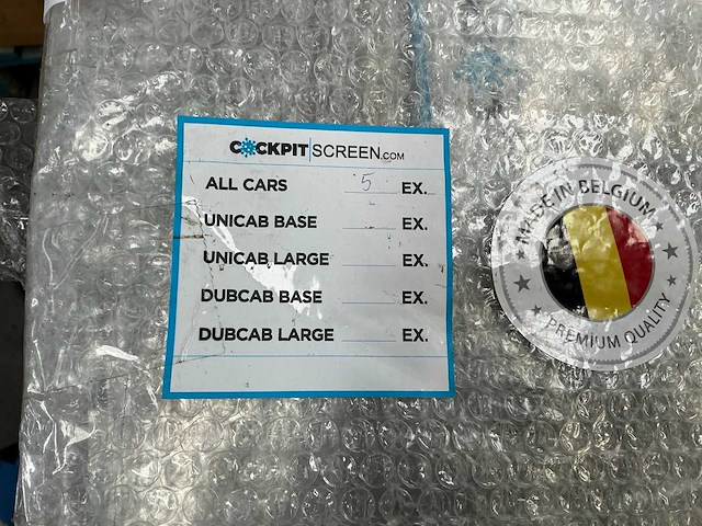 Cockpitscreen all cars transparante scheidingschermen (8x) - afbeelding 2 van  3
