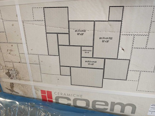 Coem borgogna mix grigio modulo mat tegel 10,77 m² - afbeelding 5 van  6