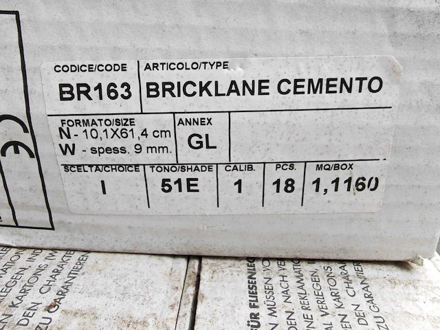 Coem bricklane cemento mat vloertegel 10,1x61,4 cm 25,86 m² - afbeelding 7 van  7