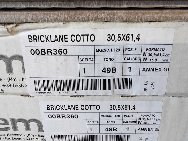 Coem bricklane cotto mat vloertegel 30,5x61,4 cm 12,45 m² - afbeelding 8 van  8