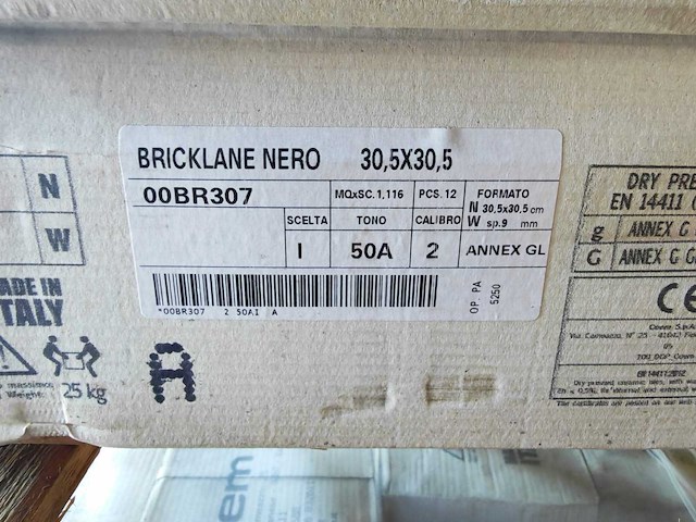 Coem bricklane nero mat vloertegel 30,5x30,5 cm 47,52 m² - afbeelding 5 van  6