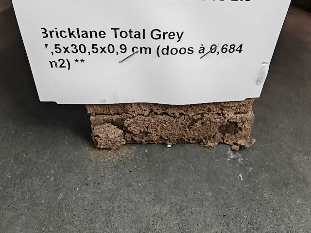 Coem bricklane total grey mat vloertegel 7,5x30,5 cm 4,78 m² - afbeelding 4 van  7