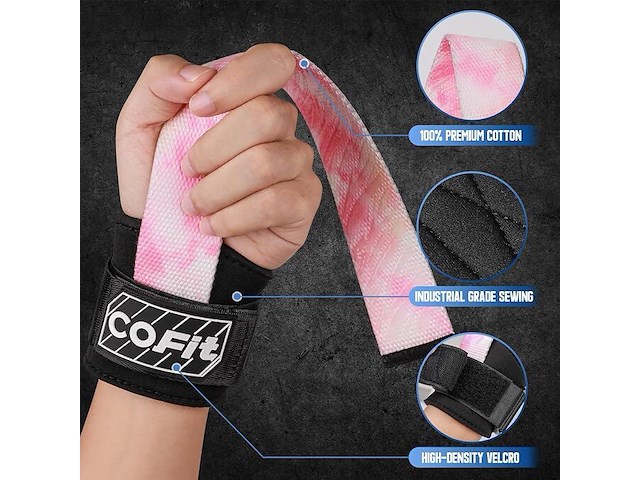Cofit lifting straps (roze) - afbeelding 4 van  5