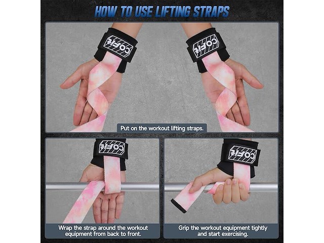 Cofit lifting straps (roze) - afbeelding 2 van  5