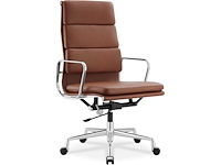 Cognac + tweedehands bureaustoel - geïnspireerd door eames pad - afbeelding 1 van  5