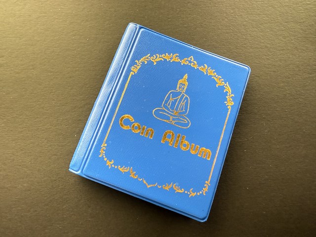 Coin album blauw met diverse munten - afbeelding 1 van  7