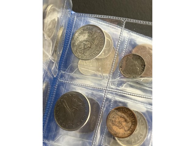 Coin album blauw met diverse munten - afbeelding 6 van  7