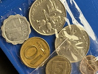 Coin album blauw met diverse munten - afbeelding 7 van  7