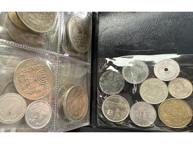 Coin album zwart met diverse munten - afbeelding 5 van  6