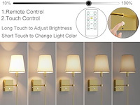 Coinmit draadloze wandlamp (2 stuks) goud - afbeelding 4 van  6