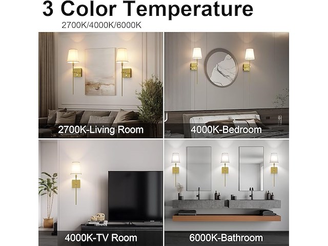 Coinmit draadloze wandlamp (2 stuks) goud - afbeelding 5 van  6