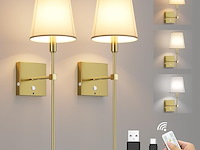 Coinmit draadloze wandlamp (2 stuks) goud - afbeelding 1 van  6