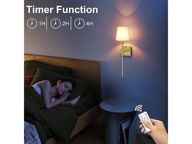 Coinmit draadloze wandlamp (2 stuks) goud - afbeelding 6 van  6